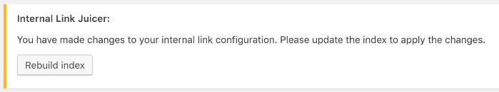 example for the notify message on manual link index generation mode
